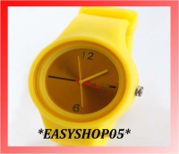 RELOGIO ANALÓGICO EM SILICONE YELLOW (disponivel em verde)